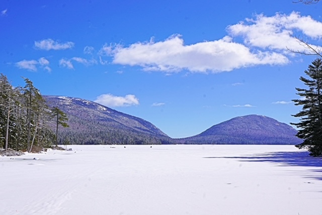 View of a gated entrance to Oceansedge in Bar Harbor, Maines